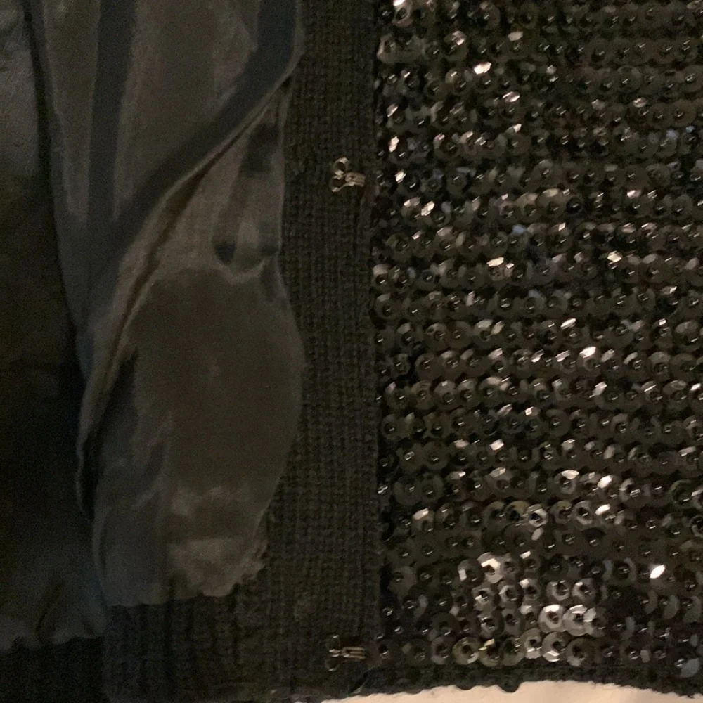 Vintage 1950s Sequin Open Cropped Cardigan - Picture 9 of 11